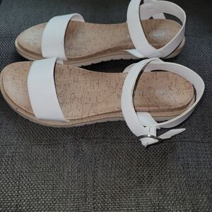 White sandals